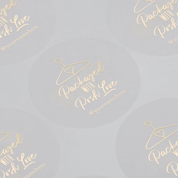 Packaged with Posh Love! Stickers & Labels with your custom text - Picture 6 of 17